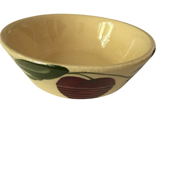 Watt Pottery USA Ovenware Ribbed Bowl #602 5 inches ApplePattern Vintage 1952-65 - Picture 2 of 4